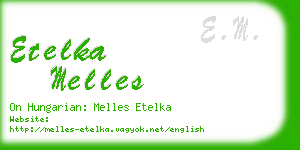 etelka melles business card